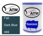 Preview: Fiat, Dark Blue, 449: 500ml Lackdose, von ATW Autoteile West.